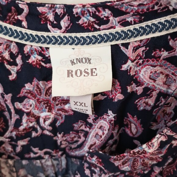 Knox Rose women's XXL floral blouse - Picture 3 of 3